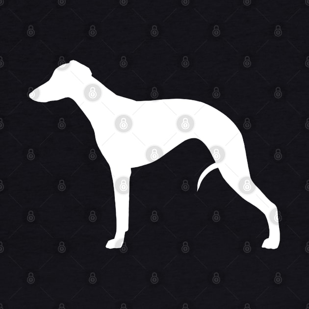 White Whippet Silhouette by Coffee Squirrel